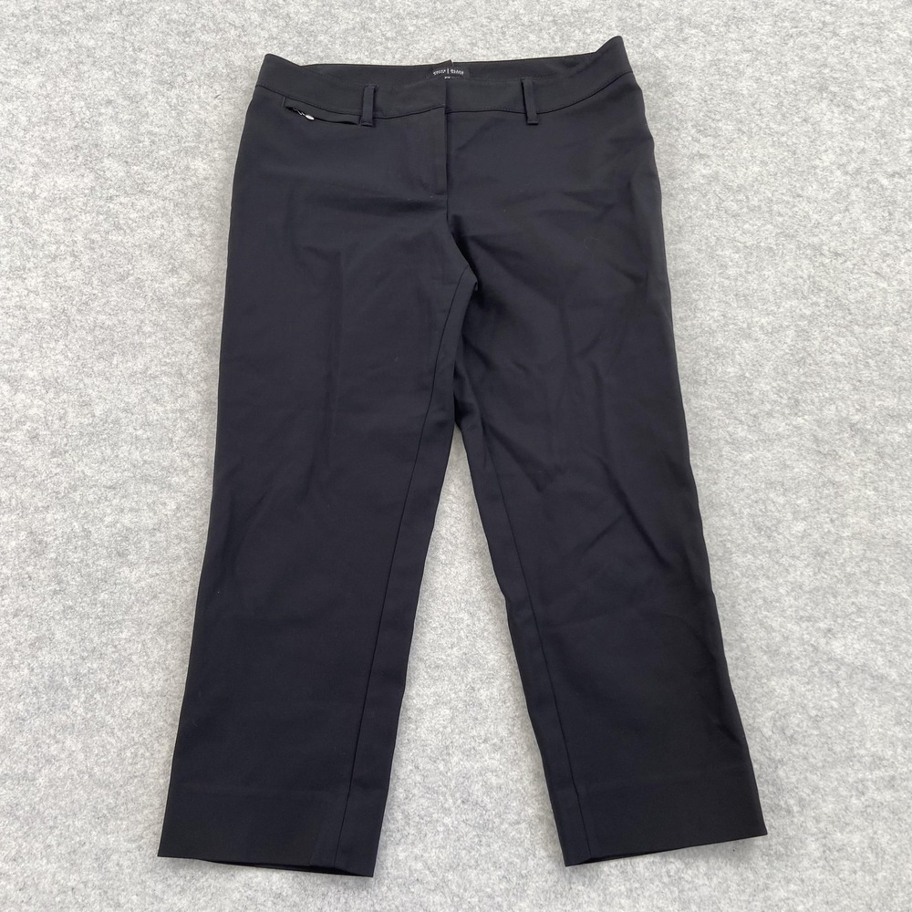 White House Black Market Pants Womens 8 (32x23) Black Crop Leg Stretch Work